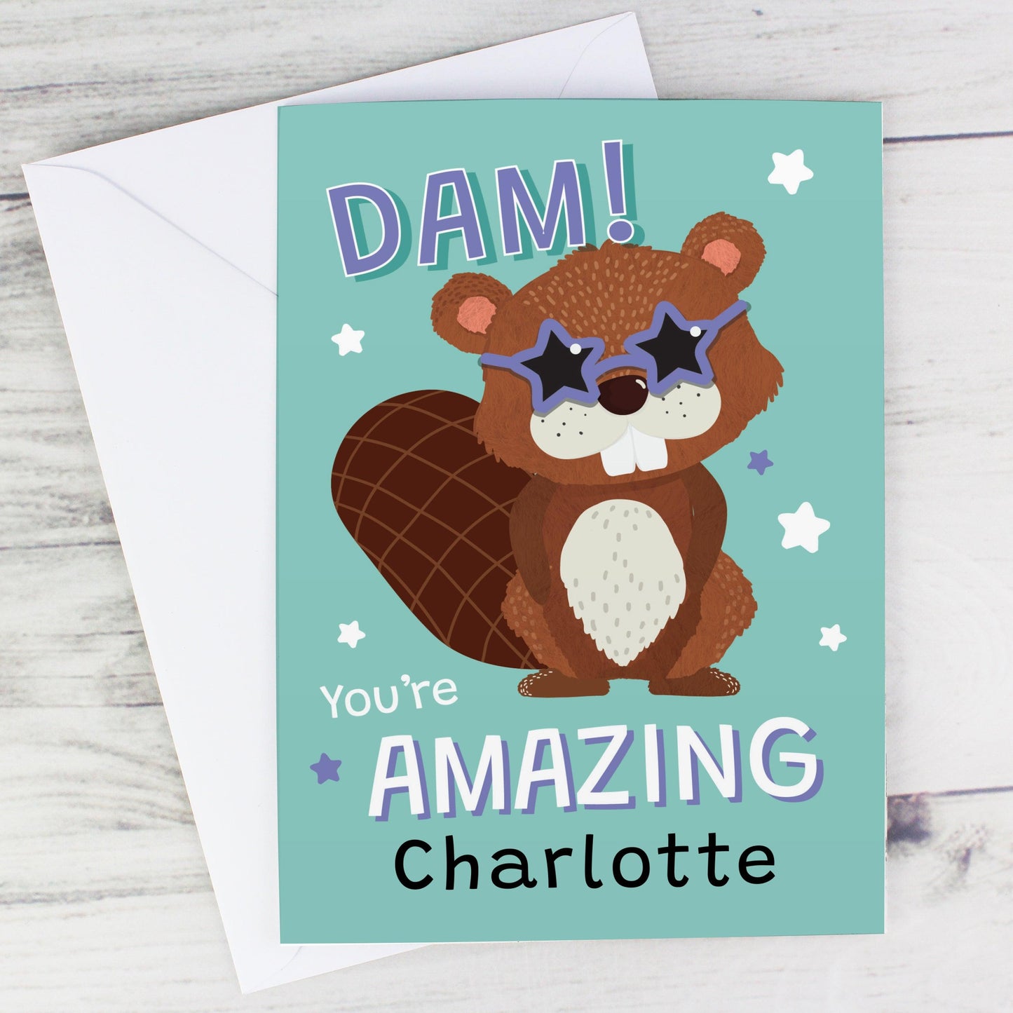 Personalised Dam You're Amazing Greeting Card - Home Inspired Gifts