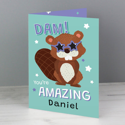 Personalised Dam You're Amazing Greeting Card - Home Inspired Gifts