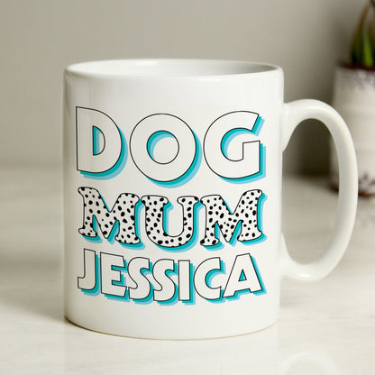 Personalised Dog Mum Blue Spots Mug Gift - Home Inspired Gifts