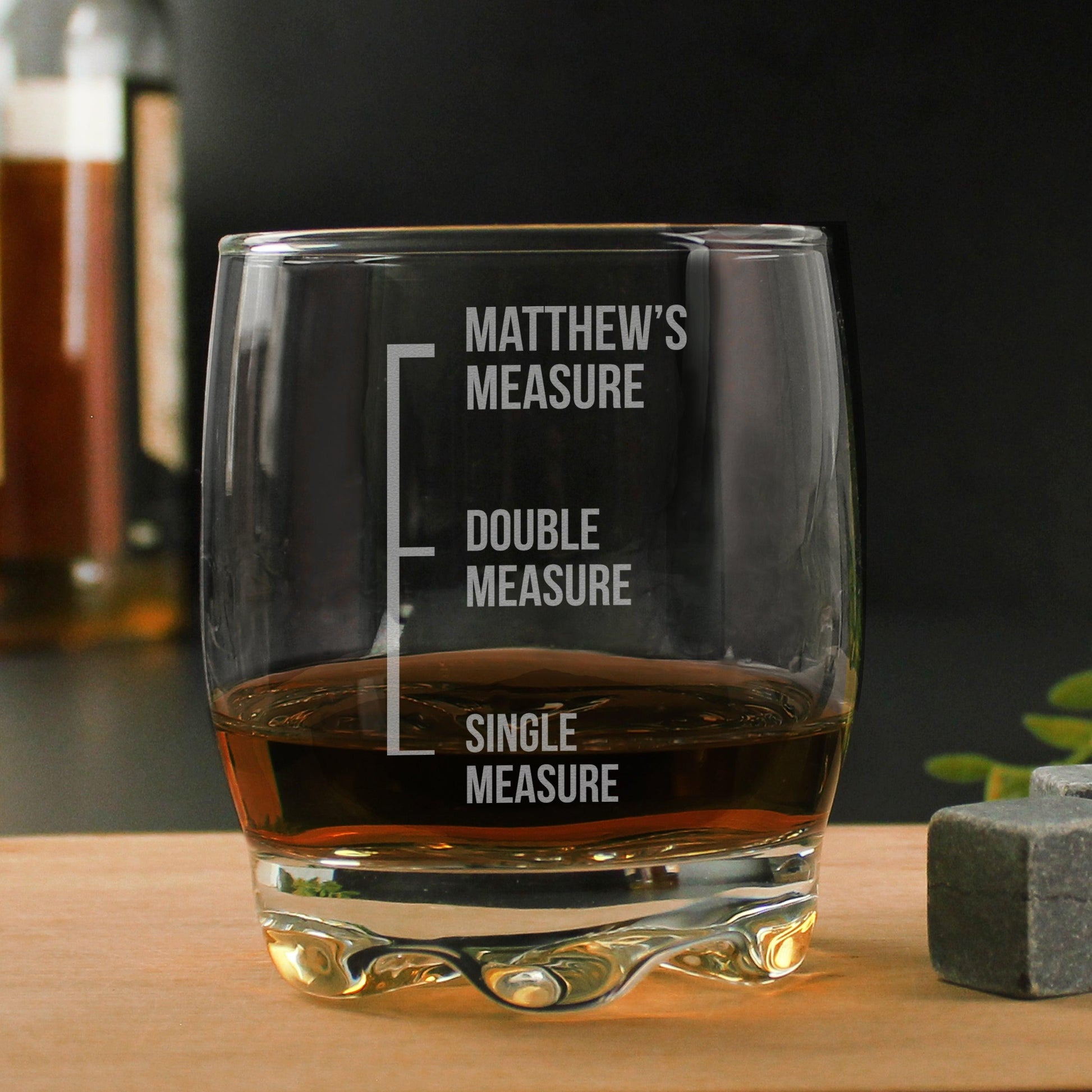 Personalised Message Measures Tumbler Whisky Glass Gift - Home Inspired Gifts