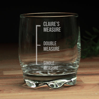 Personalised Message Measures Tumbler Whisky Glass Gift - Home Inspired Gifts
