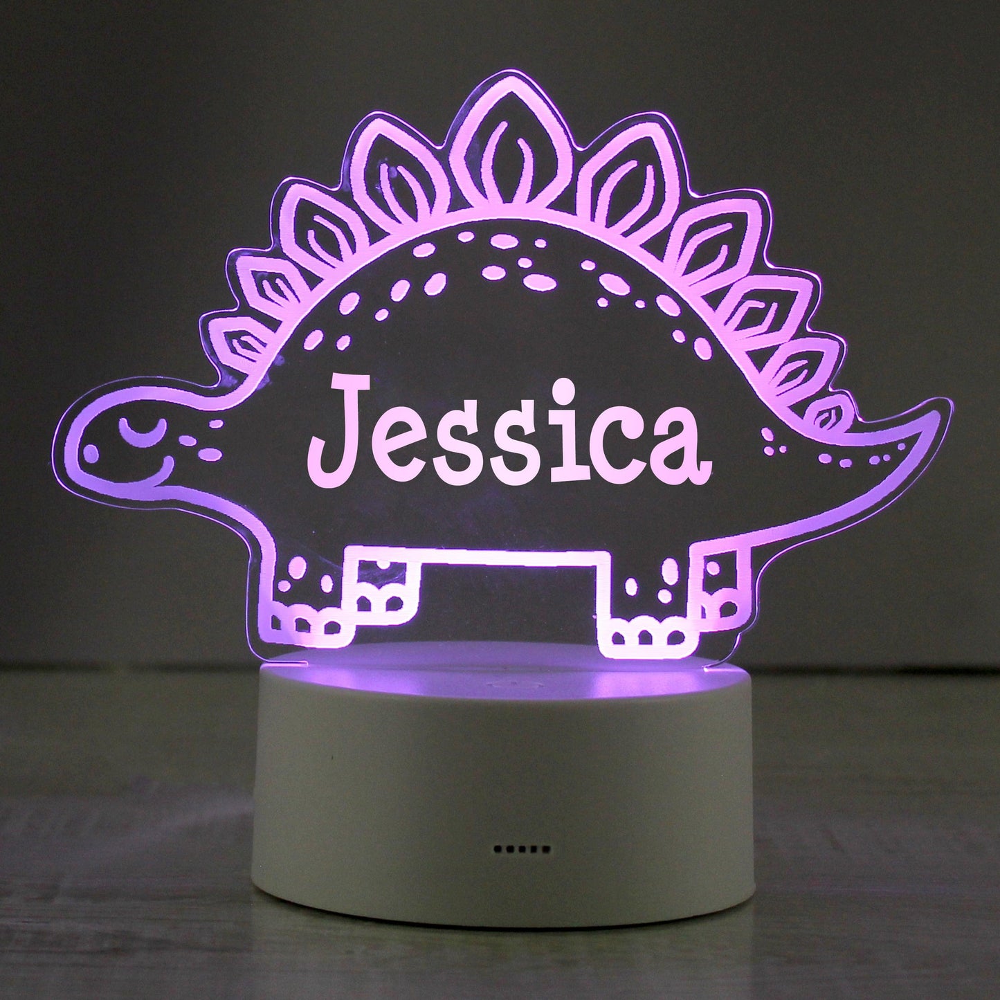 Personalised Name Dinosaur LED 7 Colour Changing Night Light - Home Inspired Gifts