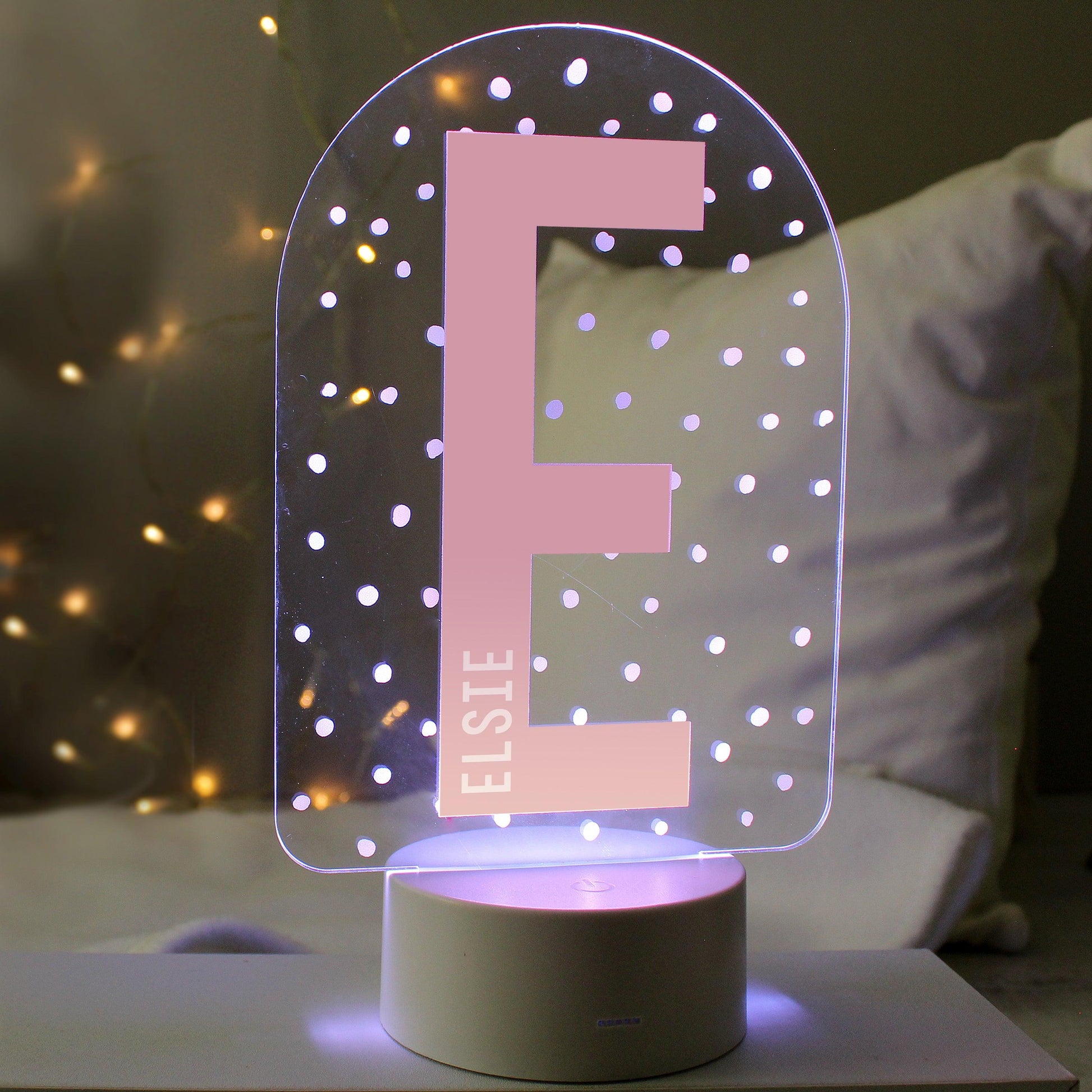Personalised Name Initial LED 7 Colour Changing Night Light - Home Inspired Gifts