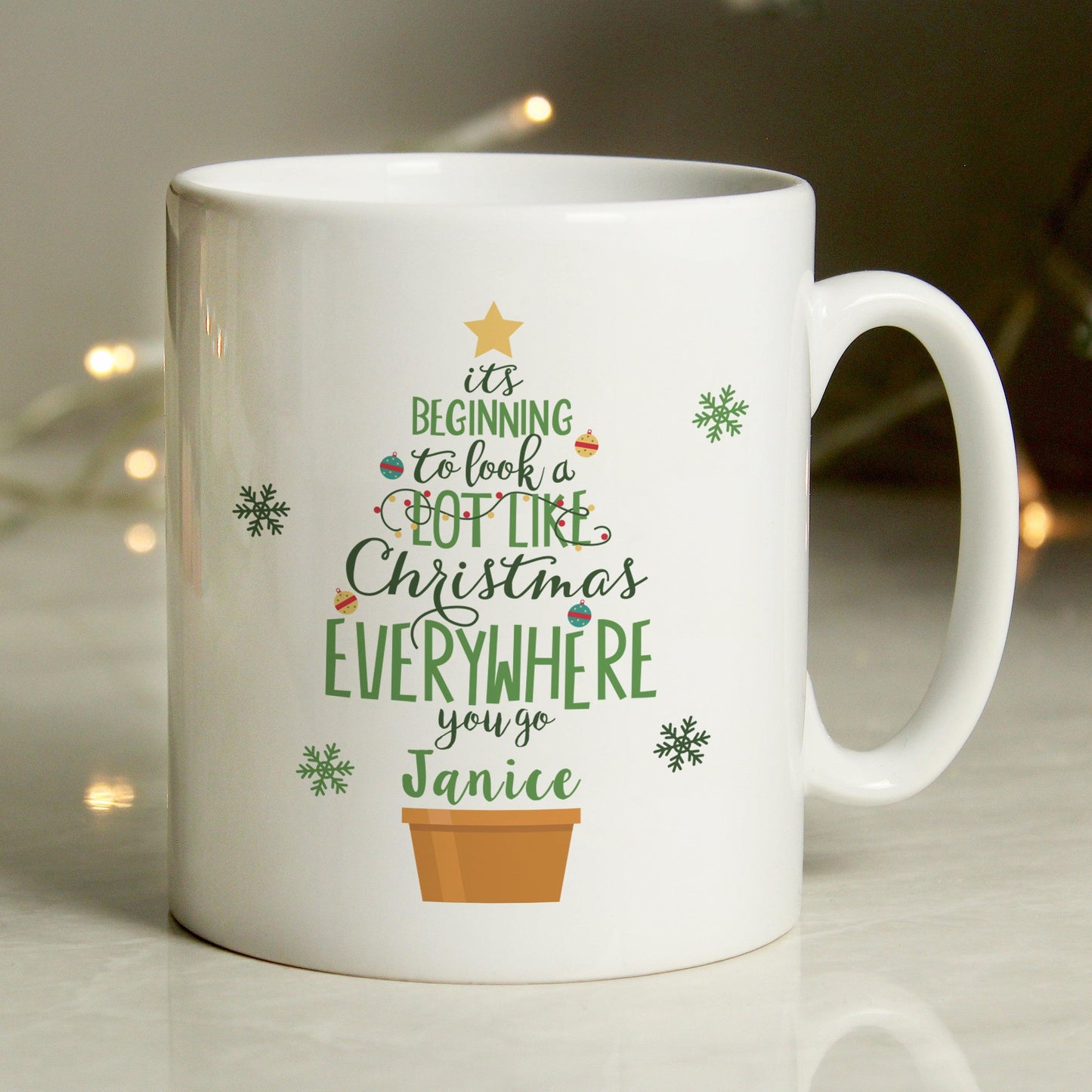 Personalised Name Its Beginning To Look A Lot Like Christmas Mug - Home Inspired Gifts