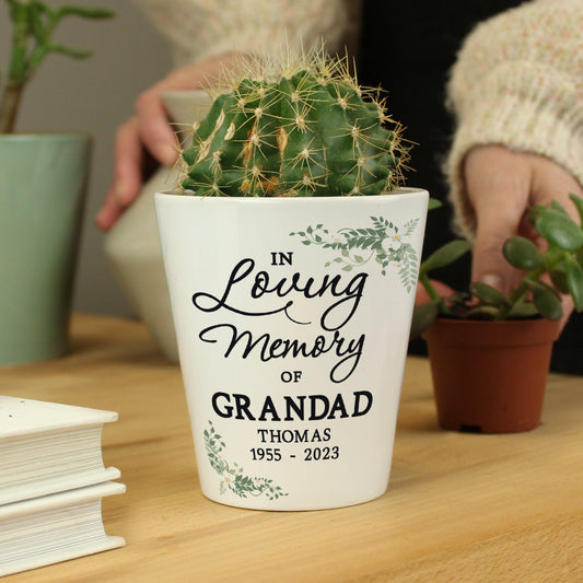 Personalised in Loving Memory Memorial Plant Flower Pot - Home Inspired Gifts