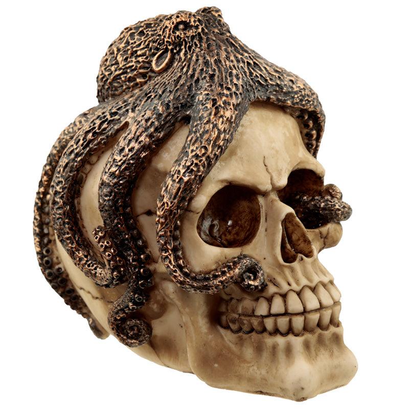 Fantasy Bronze Octopus Skull Ornament - Home Inspired Gifts