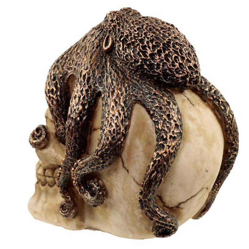 Fantasy Bronze Octopus Skull Ornament - Home Inspired Gifts
