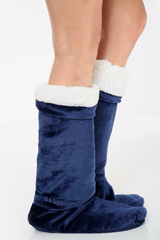 Soft Fluffy Snug Adult Anti Slip Boot Socks Slippers One Size - 4 Colours - Home Inspired Gifts