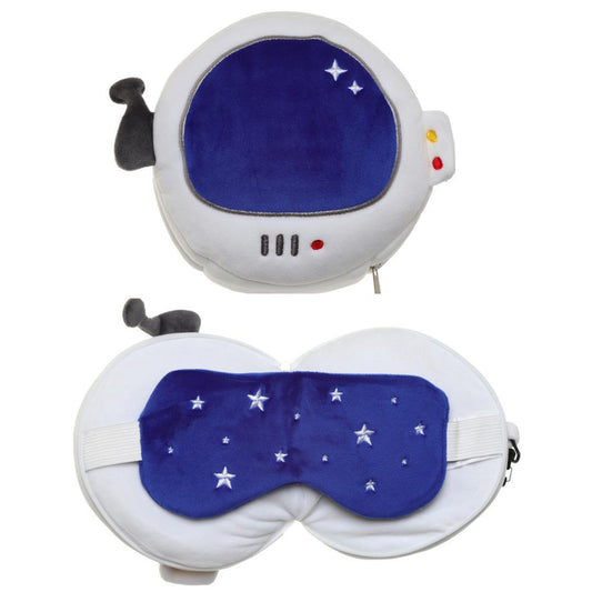 Space Cadet Relaxeazzz Plush Round Travel Pillow & Eye Mask Set - Home Inspired Gifts