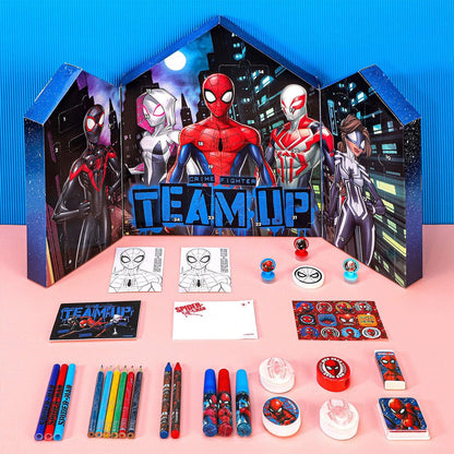 Spiderman Christmas Advent Calendar Art & Craft Stationery Set - Home Inspired Gifts