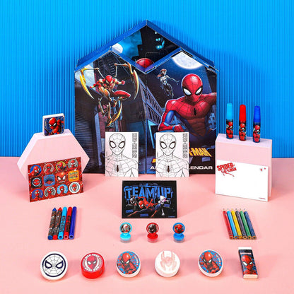 Spiderman Christmas Advent Calendar Art & Craft Stationery Set - Home Inspired Gifts
