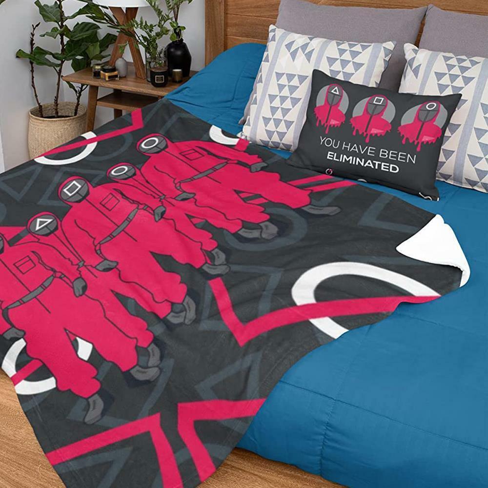 Squid Gamer Netflix Kids Soft Fleece Throw Blanket - Home Inspired Gifts