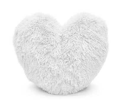 Teddy Bear Fleece Heart Shape Filled Fluffy Cushion 38cm - 11 Colours - Home Inspired Gifts