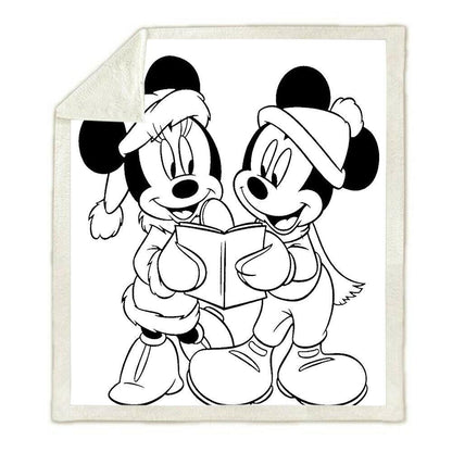 Warm Soft Fleece Blanket Throw - Mickey Minnie Mouse Design - Home Inspired Gifts
