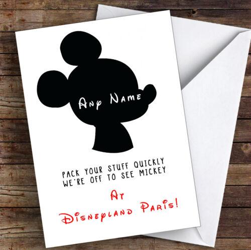 You're Going To Disneyland Paris Mickey Mouse Surprise Personalised Card - Home Inspired Gifts