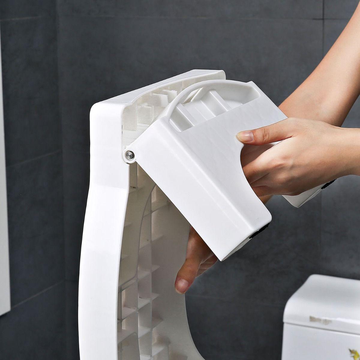 White Folding Toilet Stool Step Bathroom Aid Adult Children - Home Inspired Gifts