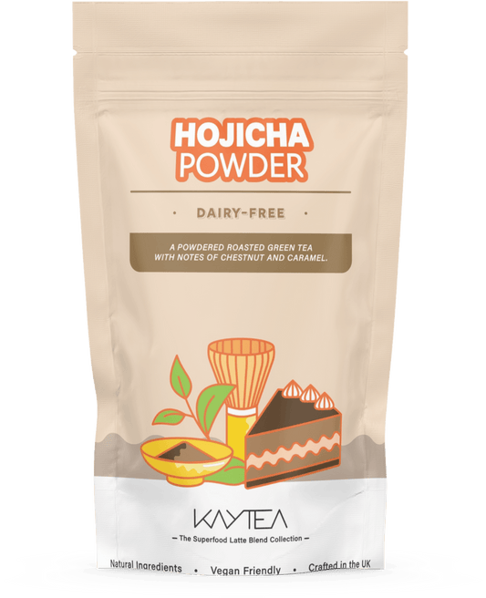Hojicha Roasted Green Tea Latte Powder, Dairy Free - Vegan, Kaytea (100g) - Home Inspired Gifts