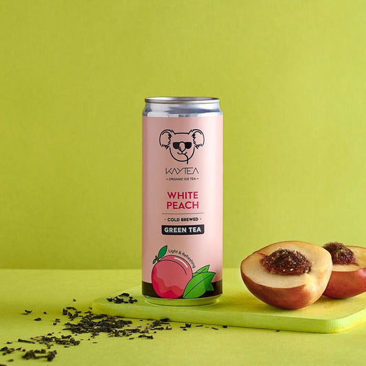 White Peach Organic Green Ice Tea, Kaytea (12 x 330ml) - Home Inspired Gifts