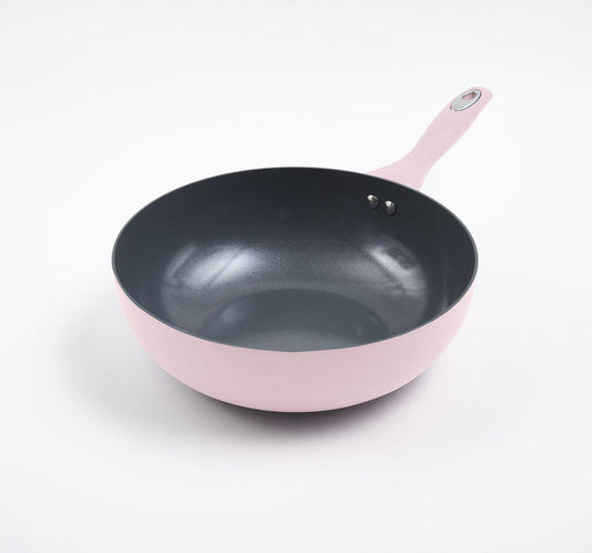 Cermalon Non Stick 35cm Wok - Blush Pink - Home Inspired Gifts