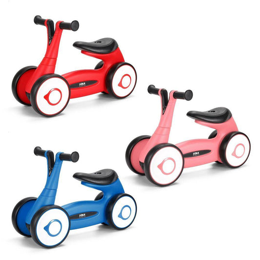 Baby Toddler Balance Bike 4 Wheel Ride-on Bicycle Toy - 3 Colours - Home Inspired Gifts