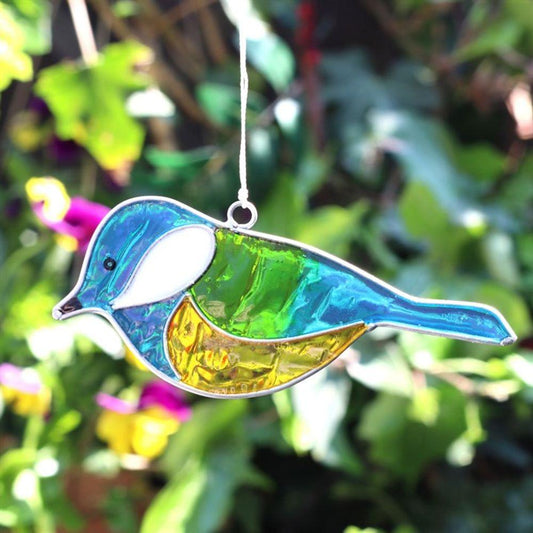 Blue Tit Bird Suncatcher Window Display Garden Ornament - Home Inspired Gifts