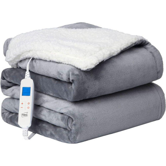 Electric Heated Throw Over Blanket Reversible - Grey - Home Inspired Gifts