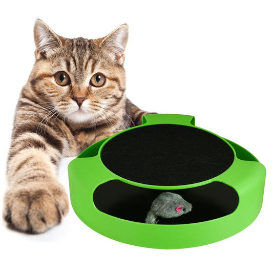 Catch The Mouse Moving Cat Toy with Scratch Pad - Home Inspired Gifts